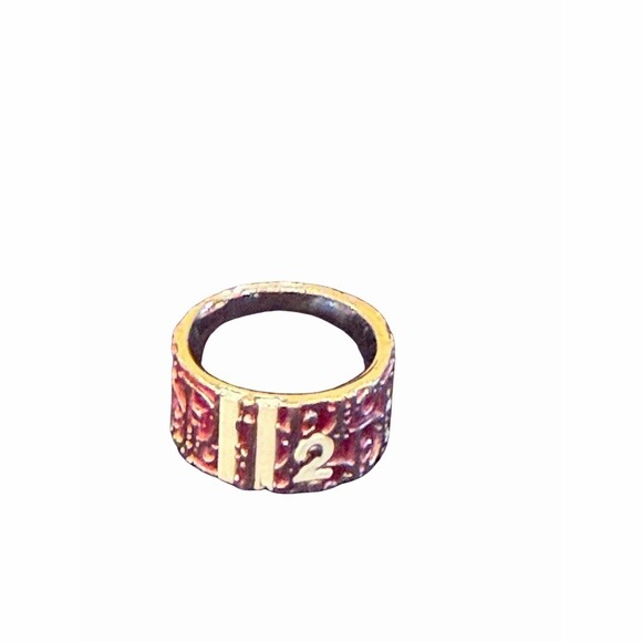 Christian Dior Jewelry - Christian Dior Red And Silver Toned Trotter Ring Sz 6